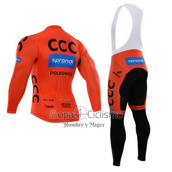 Ccc Ropa Ciclismo Culotte Largo 2015 Mangas Largas Negro y Naranja